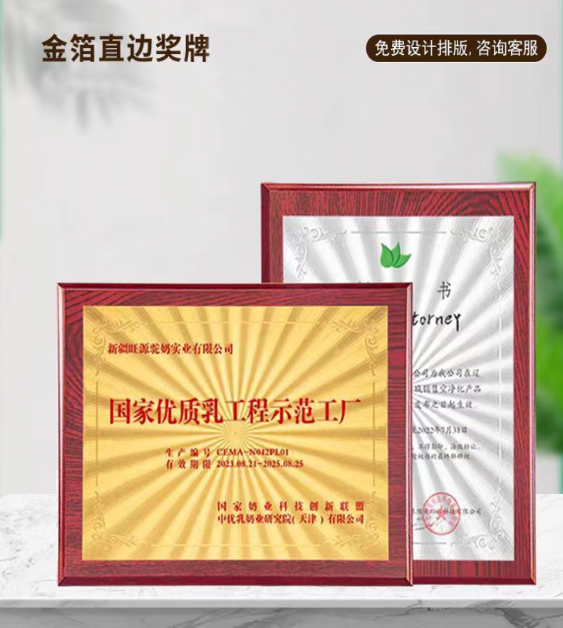 直边红木金箔银箔奖牌（镭射款）