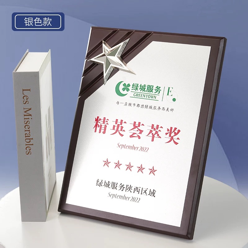 红木立体五角星奖牌(图6)