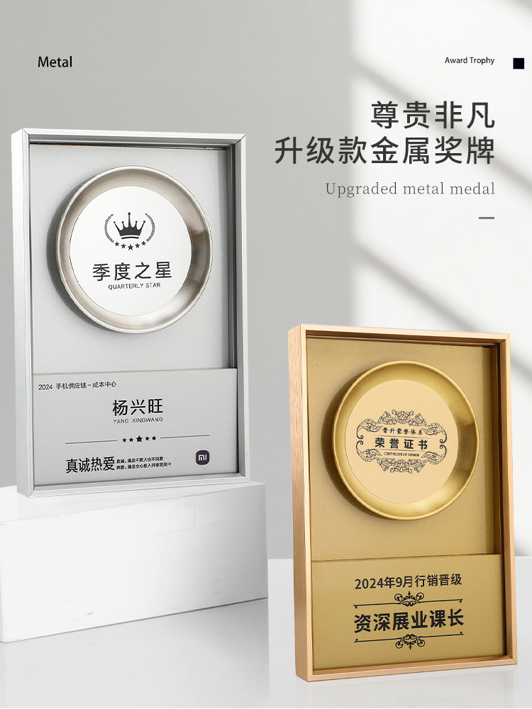 金属框阶梯款奖牌金框(图1)