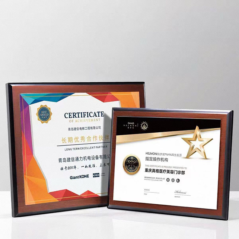 直边胡桃木彩印奖牌（水晶彩印款）(图8)