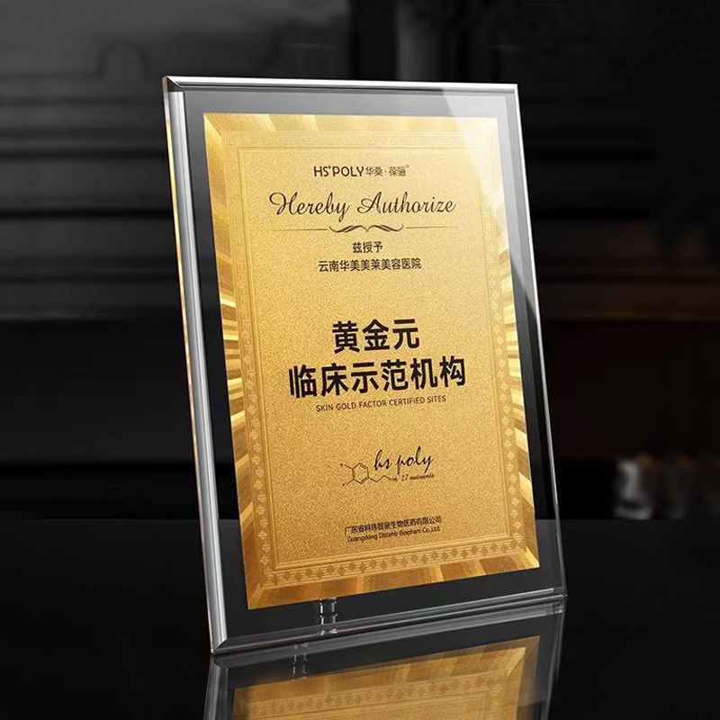 直边水晶冻奖牌（旧砂金色）(图1)